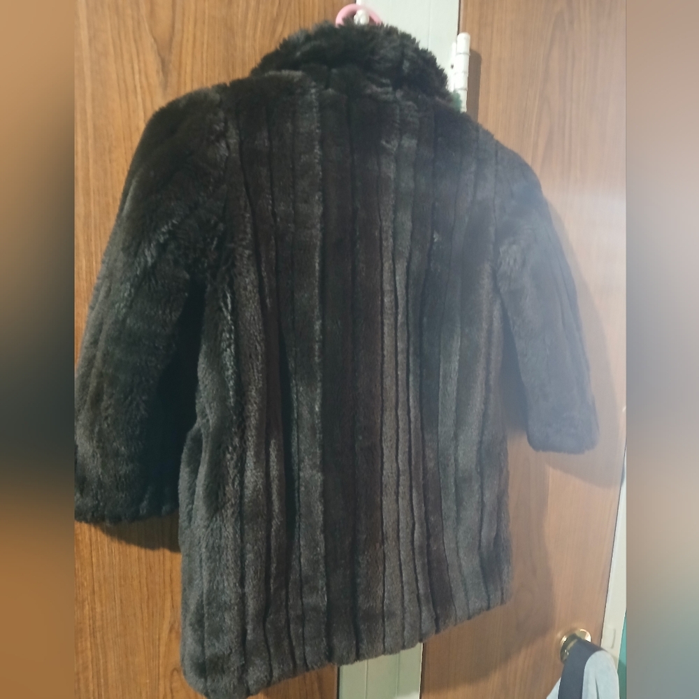 Faux fur kids coat